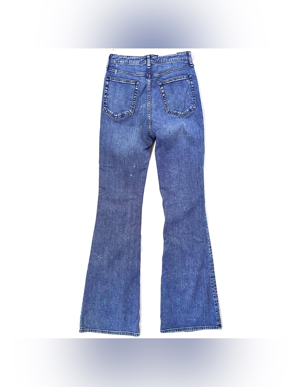 Women’s rag & bone Casey High Rise Flare Jeans in Denim Blue Malibu Wash (26) - Picture 7 of 16